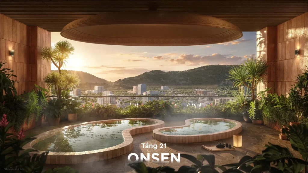 Khu ngâm nóng onsen tầng 21 Q'Terra