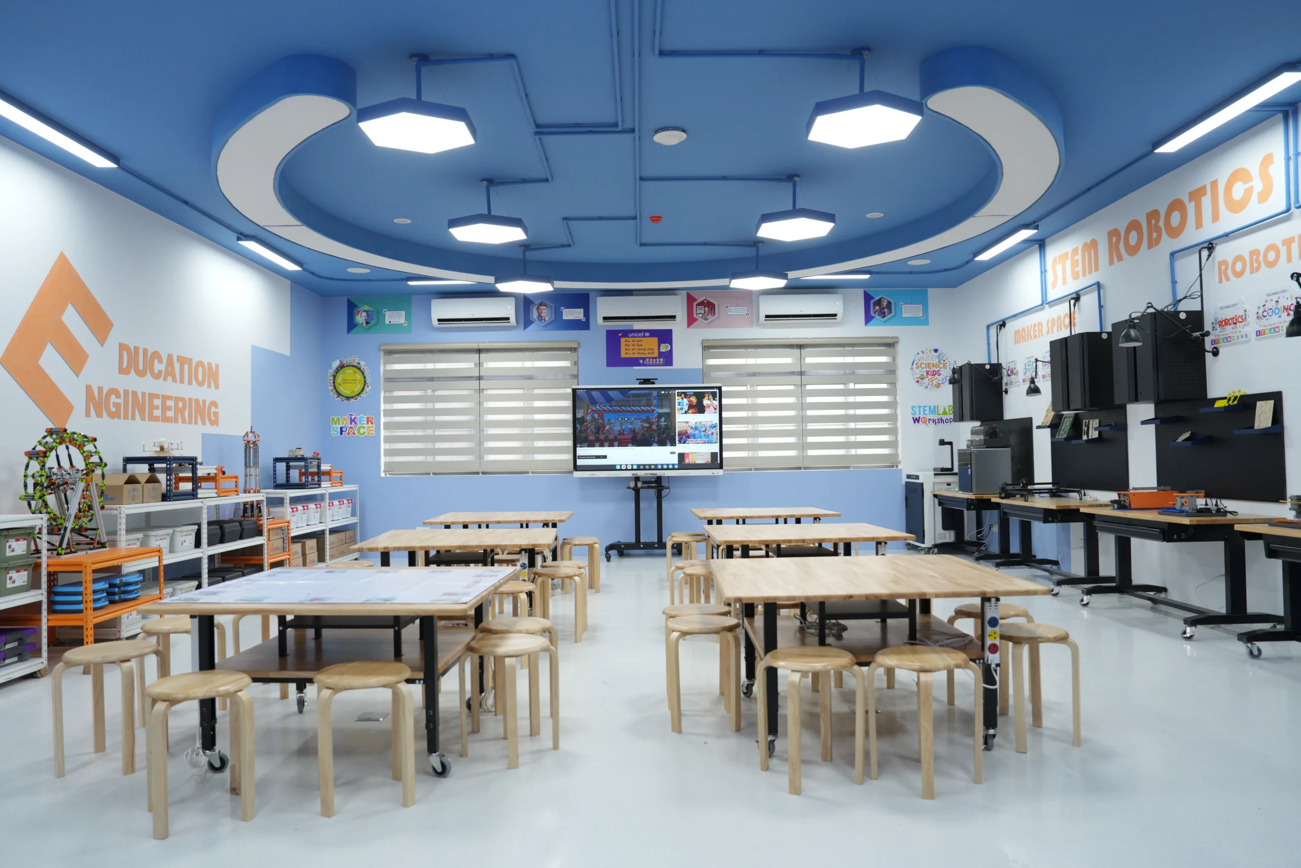 Phòng học STEM Robotics hiện đại tại Trường Tiểu học Bình Chuẩn 3, phường Thuận Giao